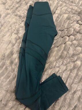 lululemon athletica Kids Teal Mesh-Panel Leggings